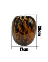 Vase en Verre Moucheté Ambré Arrondi - Dimensions : 17 x 17 x 20 cm