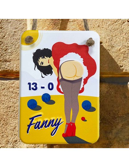 Plaque Murale en Métal "Fanny" Petanque Club - Dimensions : 20 x 14 x 0,5 cm