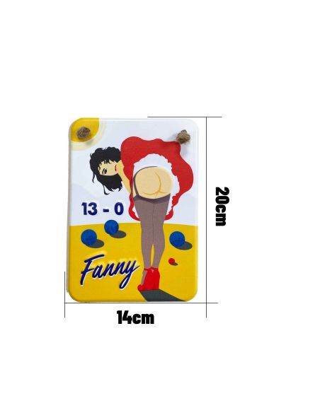 Plaque Murale en Métal "Fanny" Petanque Club - Dimensions : 20 x 14 x 0,5 cm