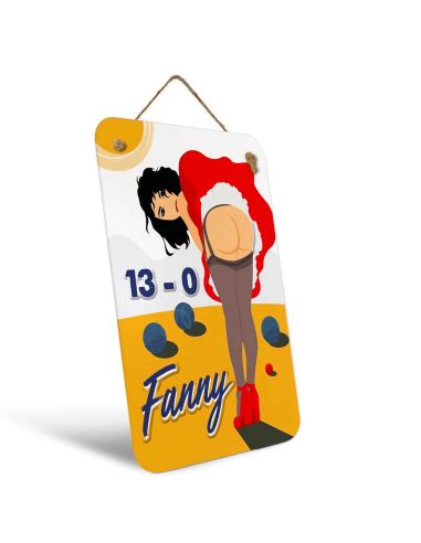 Plaque Murale en Métal "Fanny" Petanque Club - Dimensions : 20 x 14 x 0,5 cm