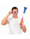 Trompette Télescopique Bleu Blanc Rouge -  Longueur : 20 à 40cm
