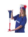 Trompette Télescopique Bleu Blanc Rouge -  Longueur : 20 à 40cm