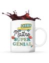 Coffret Mug + Porte clefs "Maître Super Génial et au Top"