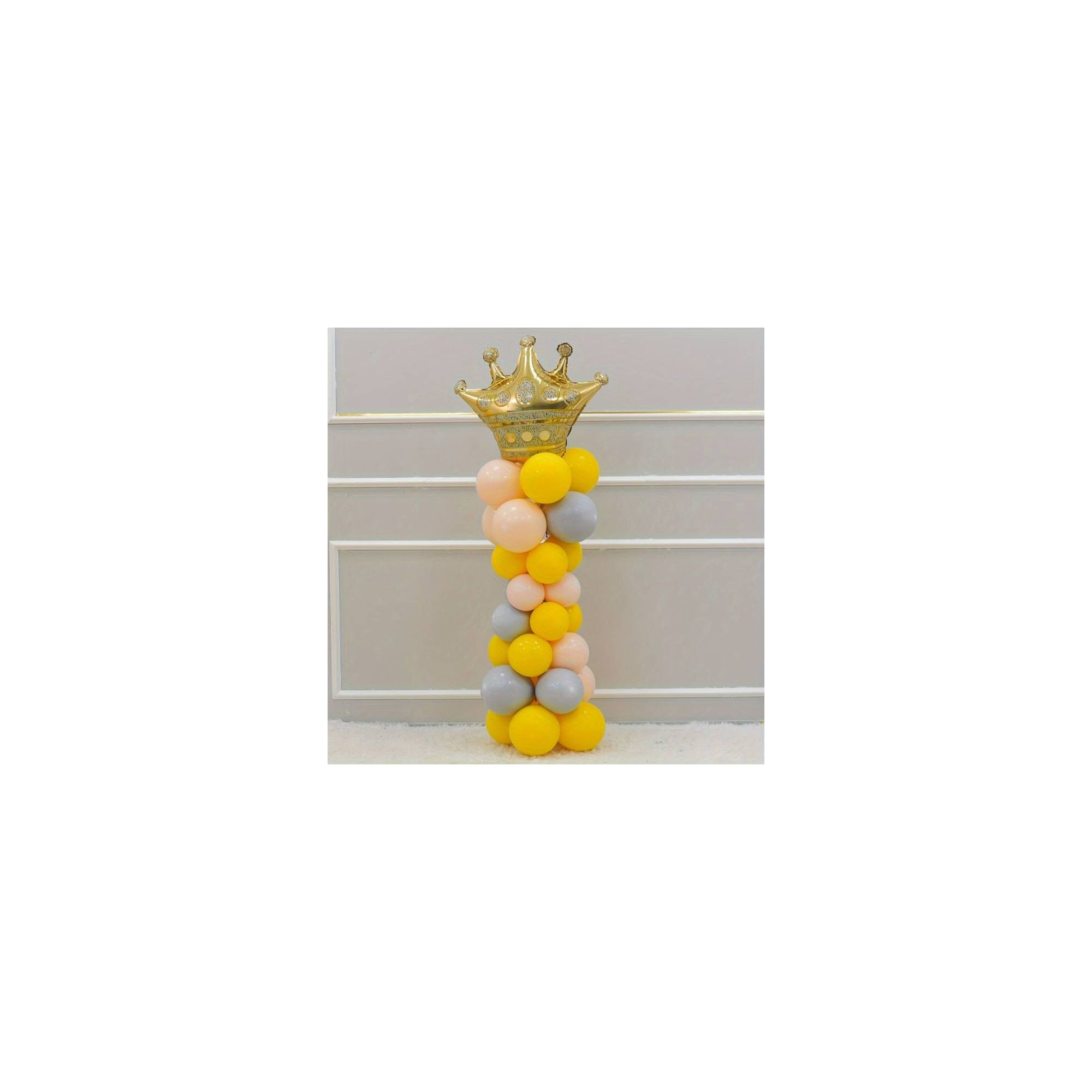 Support à Ballons Arche Ronde Réutilisable - Structure Blanche 70x22x160 Cm, Montage Rapide Pour Fête Et Mariage