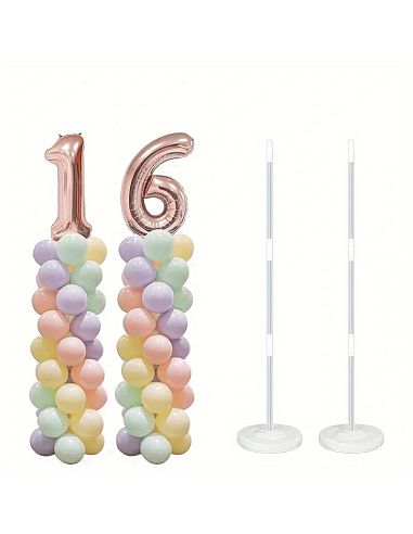 Support Ballons vertical Réutilisable / Dimensions : 127 x 20 cm