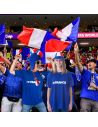 Bonnet Bleu avec Crête Tricolore - Taille unique
