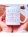 Mug "Merci beaucoup" - Dimensions : 11,5 x 8 x 9,7 cm