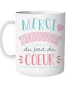 Mug "Merci beaucoup" - Dimensions : 11,5 x 8 x 9,7 cm