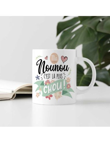 Mug "Ma Nounou c'est la plus chou" - Dimensions : 11,5 x 8 x 9,7 cm