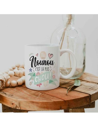 Mug "Ma Nounou c'est la plus chou" - Dimensions : 11,5 x 8 x 9,7 cm