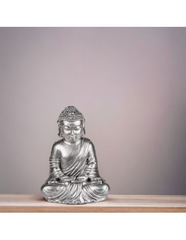 Statue de Bouddha Zen / Matière : Polyrésine / Dimensions : 15 x 10 cm
