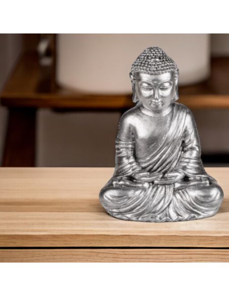 Statue de Bouddha Zen / Matière : Polyrésine / Dimensions : 15 x 10 cm