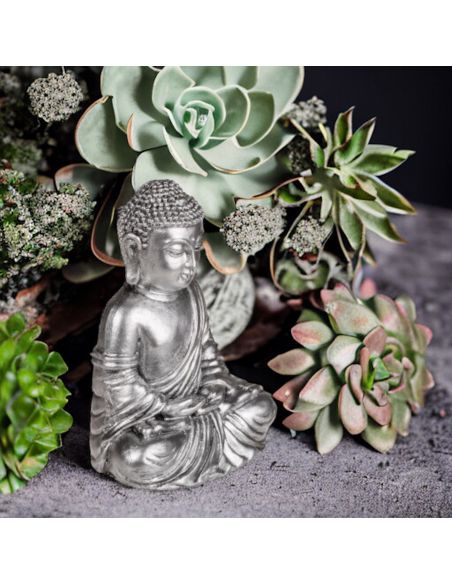 Statue de Bouddha Zen / Matière : Polyrésine / Dimensions : 15 x 10 cm