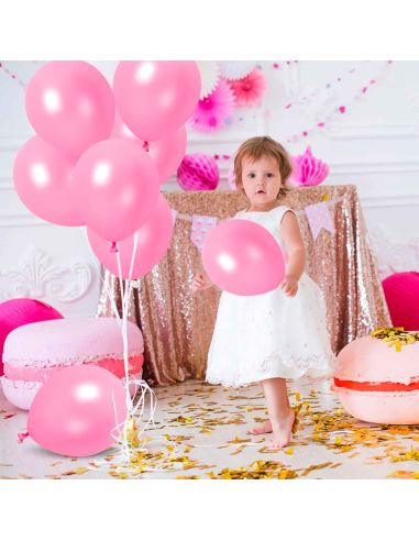 Sachet de 20 Ballons Rose Pastel - Dimensions : 30 x 30 cm