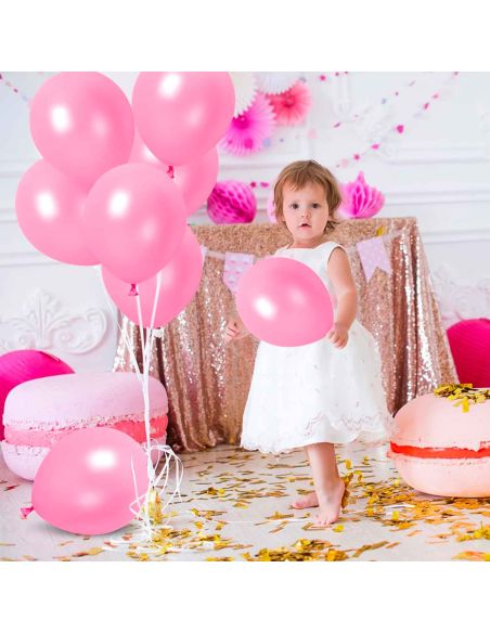 Sachet de 20 Ballons Rose Pastel - Dimensions : 30 x 30 cm