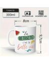 Mug "La retraite, c'est la belle vie !" - Dimensions : 11,5 x 8 x 9,5 cm