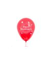 Pack de 6 Ballons "Joyeux Anniversaire" Rouge / Dimensions : 30 x 30 cm