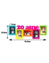 Cadre Photo "20 aine" Pêle-mêle  5 Vues - Dimensions : 64,8 x 23,5 cm