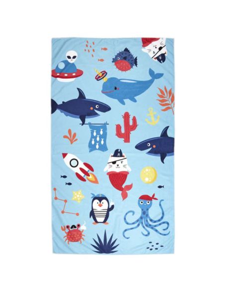 Serviette de Bain enfant - Dimensions : 120x60cm - Existe en 2 modèles
