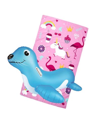 Serviette de Bain enfant - Dimensions : 120x60cm - Existe en 2 modèles