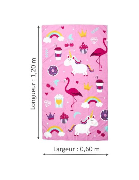 Serviette de Bain enfant - Dimensions : 120x60cm - Existe en 2 modèles