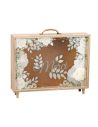 Urne "Romantique" en bois et Verre Doré Pailleté - Dimensions : 35 x 7,5 x 30 cm