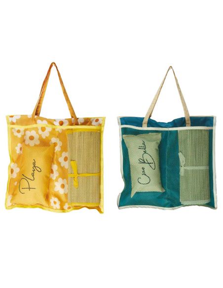 Accessoires de Plage - Sac Natte de Plage et Son Coussin
