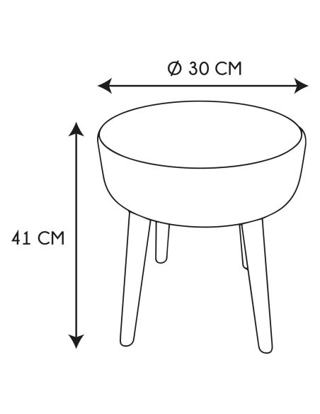 Tabouret Mirage - Dimensions 41 x 30 x 30 cm