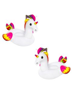 Lot de 2 Bouées Gonflable Licorne XL - Dimensions : 224 x 164 cm