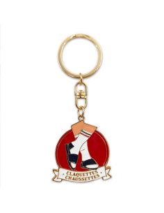 Porte-clé "Claquettes Chaussettes" / Dimensions : 10 x 4 cm