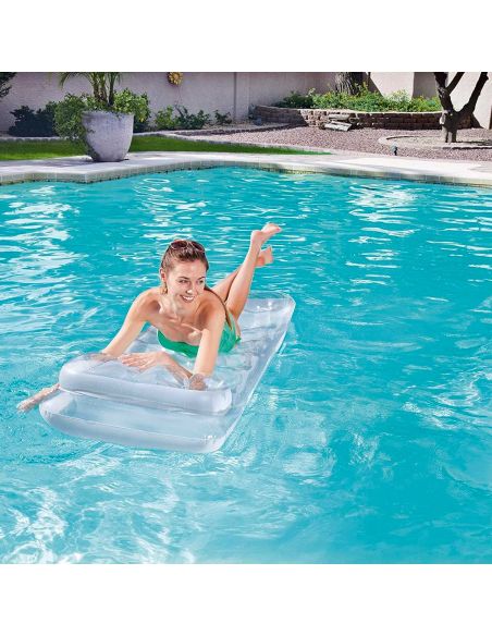 Matelas Gonflable Alvéolé avec Oreiller / Dimensions :  188x71x15 cm