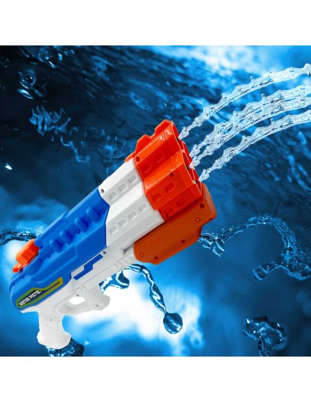 Pistolet à Eau à Pression 4 Jets Simultanés - 44cm