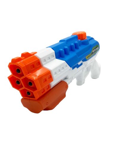 Pistolet à Eau à Pression 4 Jets Simultanés - 44cm