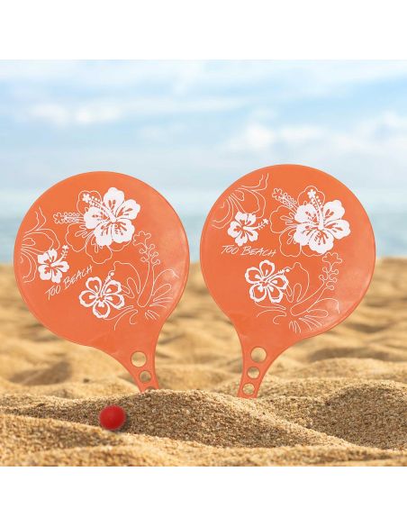 Ensemble 2 Raquettes de Plage + balle - coloris au choix