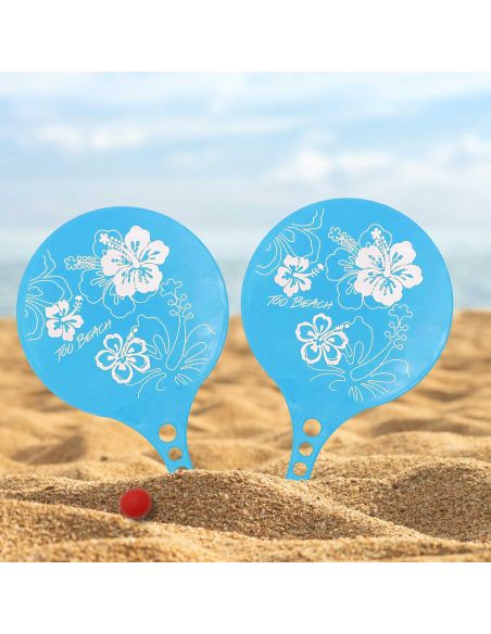 Ensemble 2 Raquettes de Plage + balle - coloris au choix