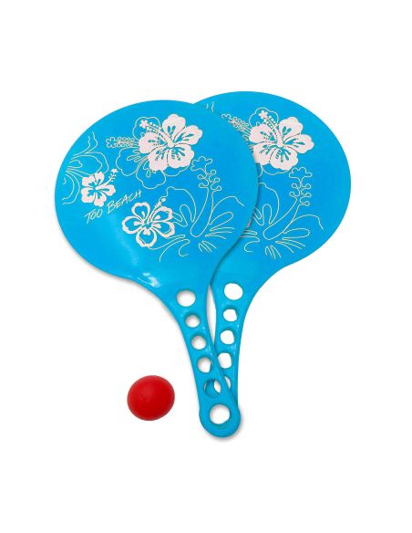 Ensemble 2 Raquettes de Plage + balle - coloris au choix