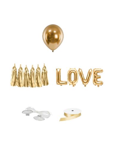 Kit de Décoration de Voiture Mariage - Ballons - Guirlande