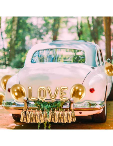 Kit de Décoration de Voiture Mariage - Ballons - Guirlande