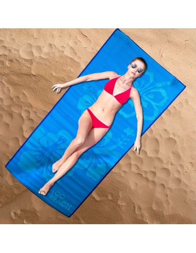 Natte  de Plage Roulée Imprimée 178 x 86 cm - 2 Modèles Différents