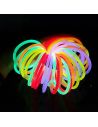 15 Bracelets Fluorescents avec Connecteurs / Plusieurs Couleurs Différentes / Dimensions: 22 x 3 cm