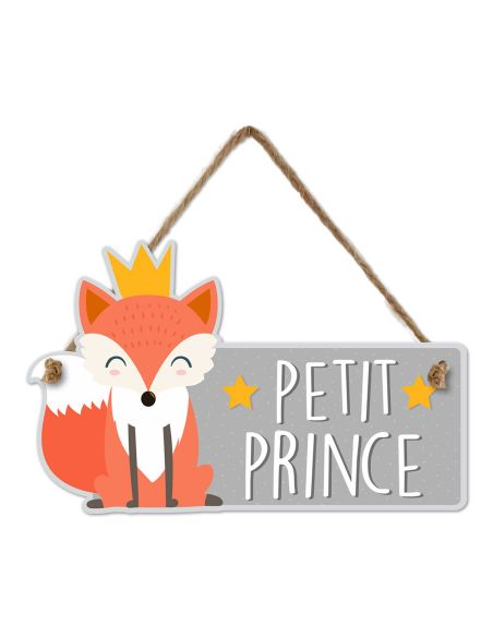Plaque à suspendre Petit Prince - Dimensions : 20 x 12,5 x 0,5 cm