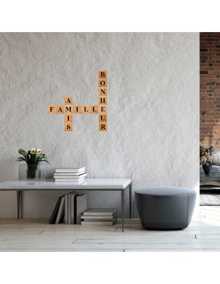 Sticker Pm Lignes Mots - Dimensions : 56,5 x 57,5 cm