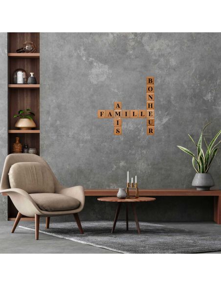 Sticker Pm Lignes Mots - Dimensions : 56,5 x 57,5 cm