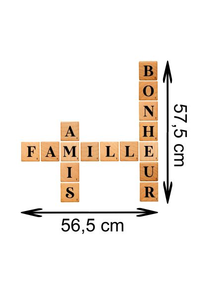 Sticker Pm Lignes Mots - Dimensions : 56,5 x 57,5 cm