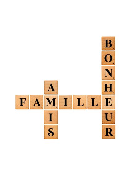 Sticker Pm Lignes Mots - Dimensions : 56,5 x 57,5 cm