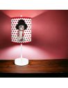 Lampe de Chevet Chat Chapeau Pois Rouges - Dimensions : 32 x 12 cm