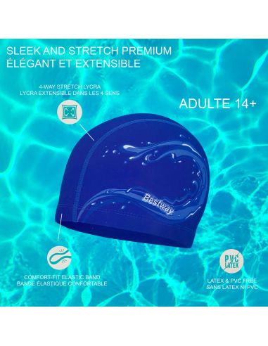 Bonnet de Natation Lycra - Taille Adulte Unique