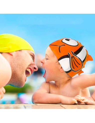 Bonnet de Bain Poisson - 3 Couleurs différentes
