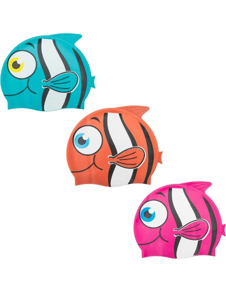 Bonnet de Bain Poisson - 3 Couleurs différentes