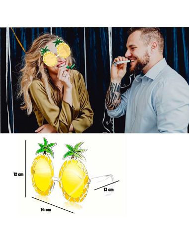 Lunettes ananas - Couleurs : Jaune et Vert